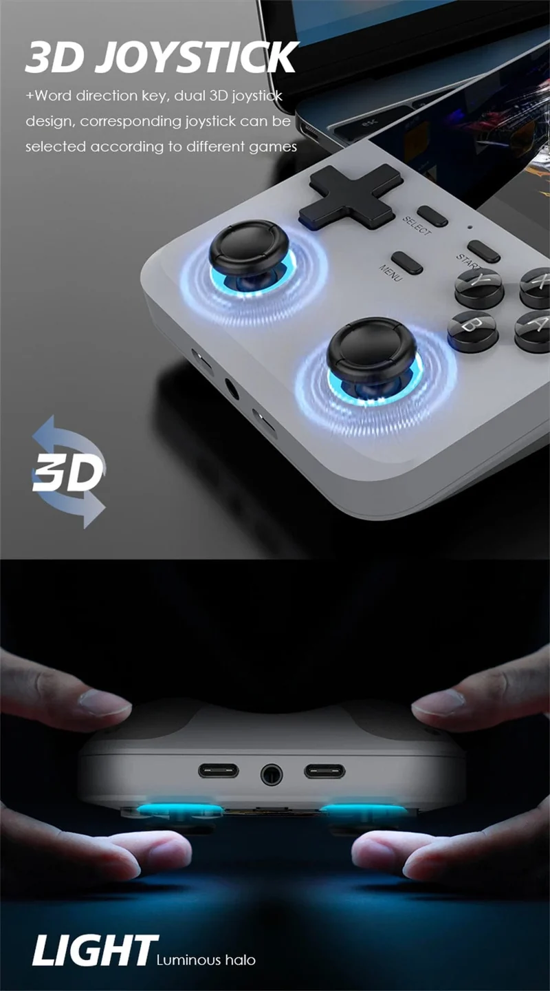 D007 Plus/X6 3.5 Zoll IPS-Bildschirm Handheld-Spiel-Player Dual-Joystick 10000 + Spiel Retro-Geräte Tragbare Spielkonsolen