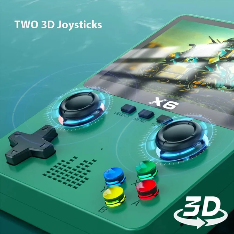D007 Plus/X6 3.5 Zoll IPS-Bildschirm Handheld-Spiel-Player Dual-Joystick 10000 + Spiel Retro-Geräte Tragbare Spielkonsolen