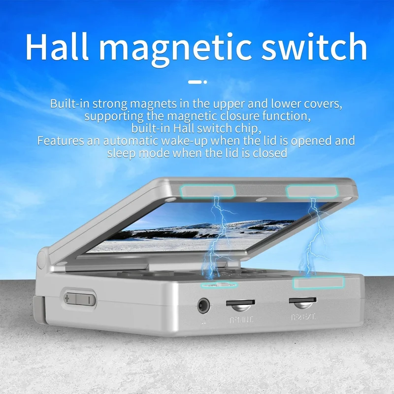 ANBERNIC RG35XXSP 3.5'' IPS Bildschirm Flip Handheld Konsole Linux System HDMI-kompatibel TV Ausgang 64G 5500 Spiele Pre-installiert