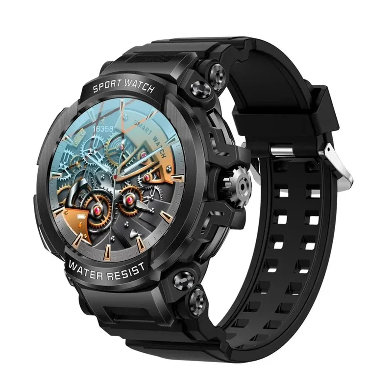 MEVADEN 1.5 Zoll Bluetooth-Anruf GPS-Smartwatch für Männer, 120+ Sportarten, Fitness-Tracker, Gesundheitsmonitor, Smartwatch für Android IOS, 600 mAh, T90