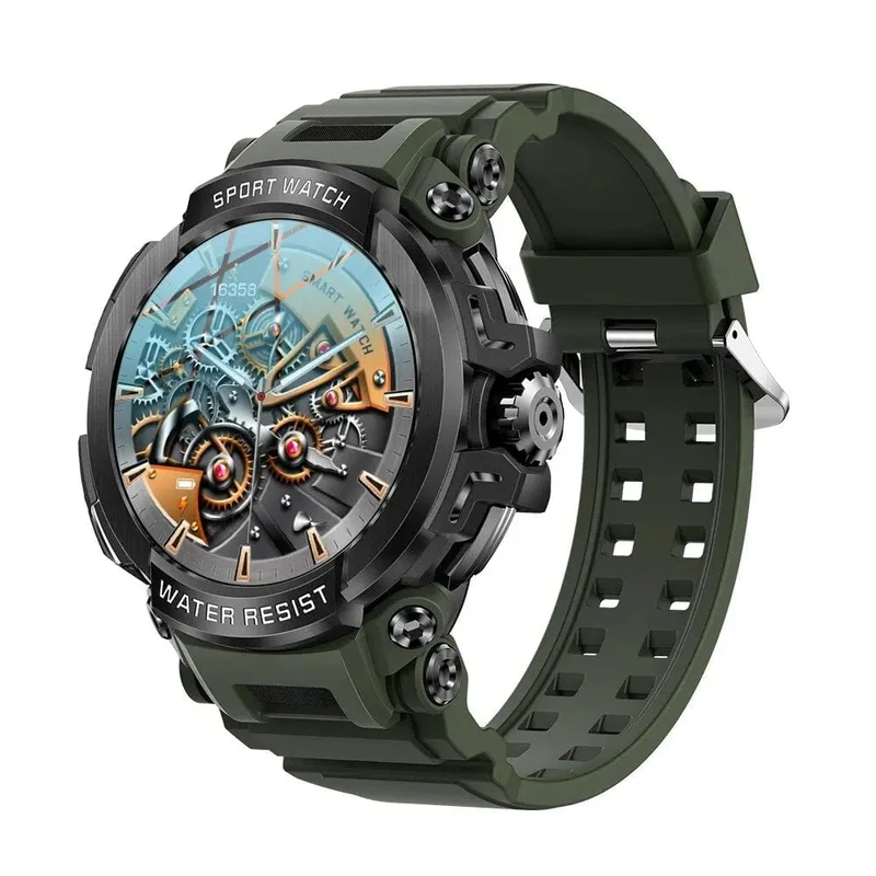 MEVADEN 1.5 Zoll Bluetooth-Anruf GPS-Smartwatch für Männer, 120+ Sportarten, Fitness-Tracker, Gesundheitsmonitor, Smartwatch für Android IOS, 600 mAh, T90