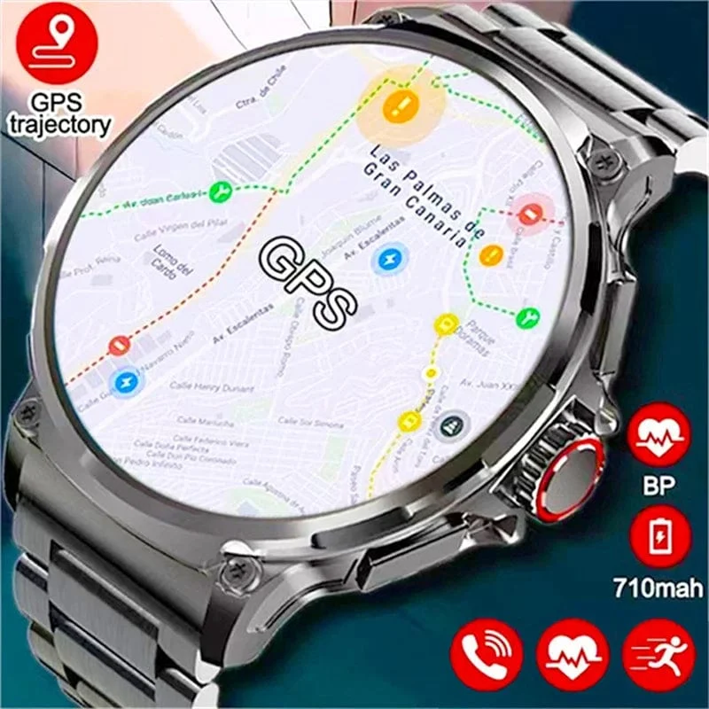 Für Huawei Xiaomi GPS Track Smart Uhr Männer 1.85-Zoll Ultra HD AMOLED Bildschirm 710 Mah Batterie Bluetooth Anruf smartWatch 2024 Neue