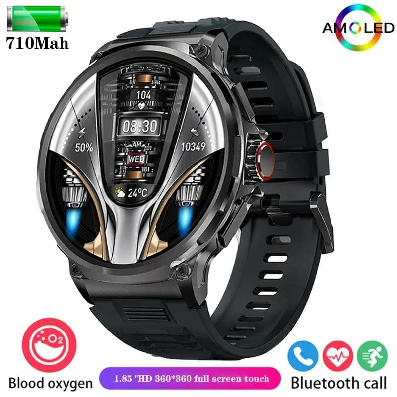 Für Huawei Xiaomi GPS Track Smart Uhr Männer 1.85-Zoll Ultra HD AMOLED Bildschirm 710 Mah Batterie Bluetooth Anruf smartWatch 2024 Neue