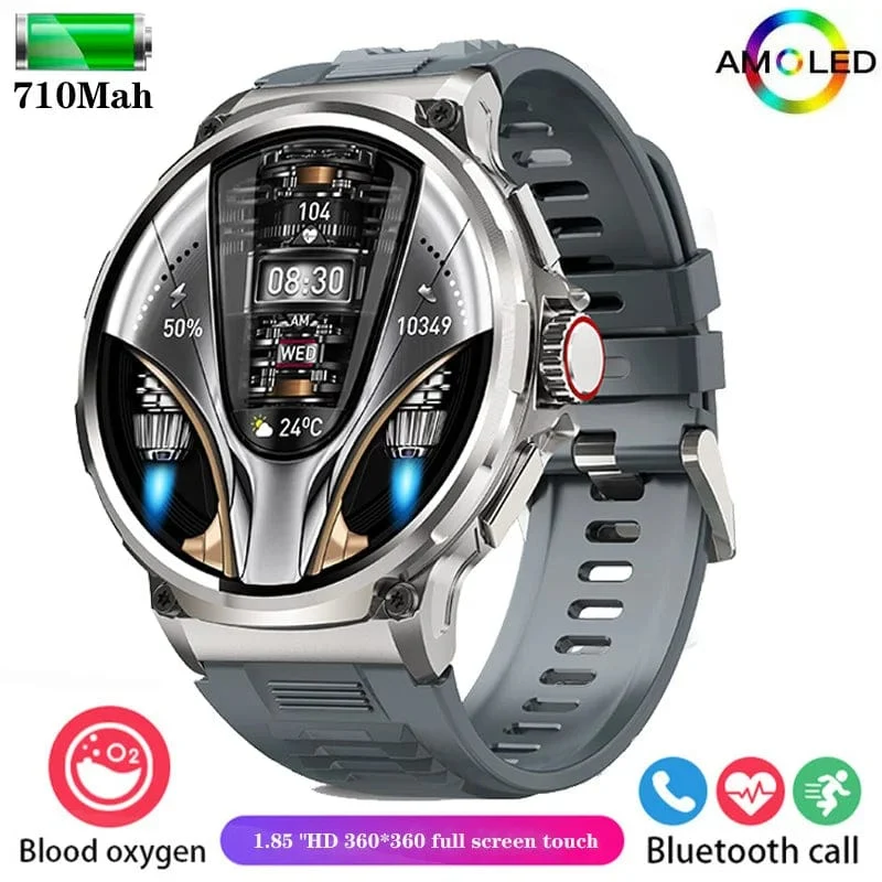 Für Huawei Xiaomi GPS Track Smart Uhr Männer 1.85-Zoll Ultra HD AMOLED Bildschirm 710 Mah Batterie Bluetooth Anruf smartWatch 2024 Neue