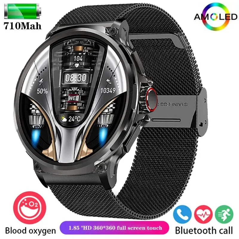 Für Huawei Xiaomi GPS Track Smart Uhr Männer 1.85-Zoll Ultra HD AMOLED Bildschirm 710 Mah Batterie Bluetooth Anruf smartWatch 2024 Neue