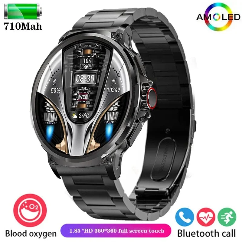 Für Huawei Xiaomi GPS Track Smart Uhr Männer 1.85-Zoll Ultra HD AMOLED Bildschirm 710 Mah Batterie Bluetooth Anruf smartWatch 2024 Neue