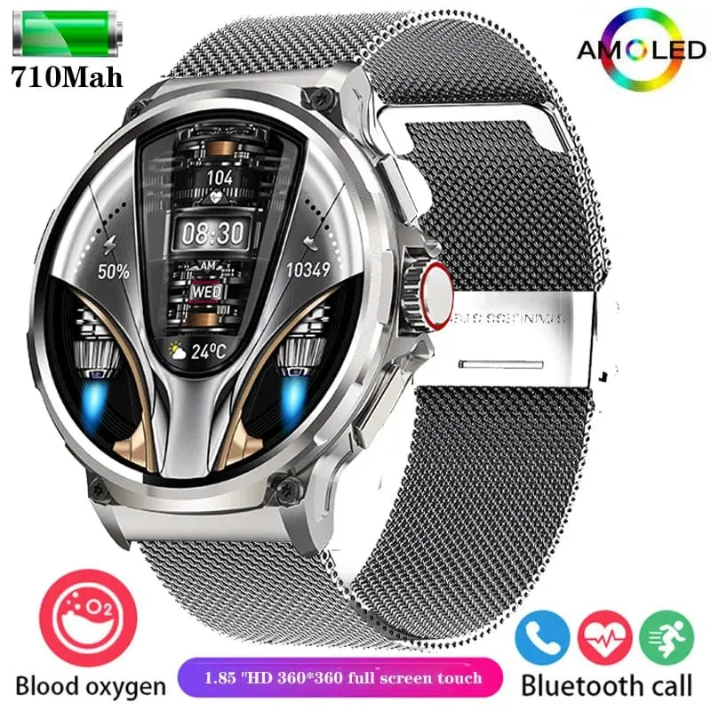 Für Huawei Xiaomi GPS Track Smart Uhr Männer 1.85-Zoll Ultra HD AMOLED Bildschirm 710 Mah Batterie Bluetooth Anruf smartWatch 2024 Neue