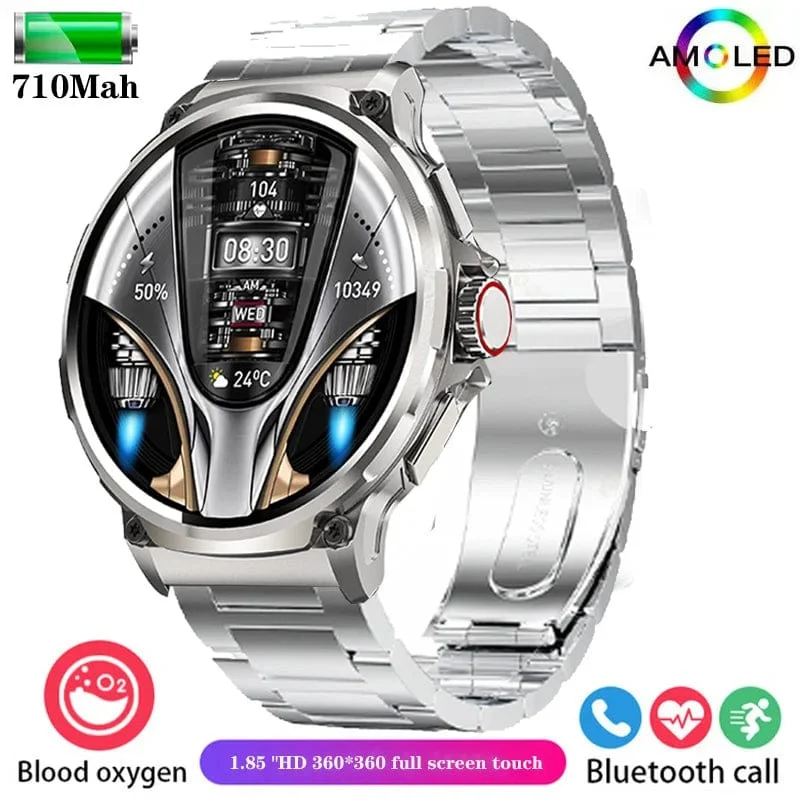 Für Huawei Xiaomi GPS Track Smart Uhr Männer 1.85-Zoll Ultra HD AMOLED Bildschirm 710 Mah Batterie Bluetooth Anruf smartWatch 2024 Neue