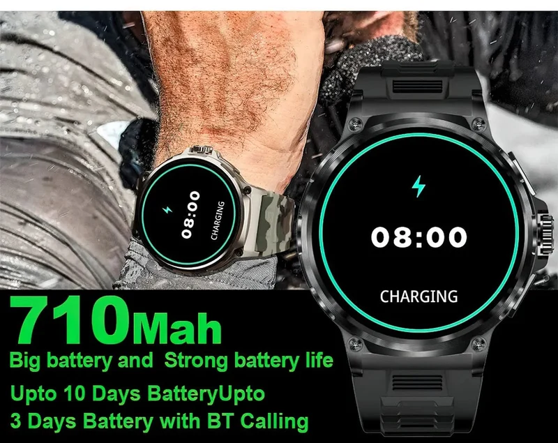 Für Huawei Xiaomi GPS Track Smart Uhr Männer 1.85-Zoll Ultra HD AMOLED Bildschirm 710 Mah Batterie Bluetooth Anruf smartWatch 2024 Neue