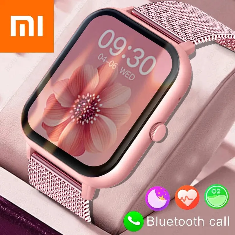 Xiaomi Call Smart Watch Damen Smartwatch mit individuellem Zifferblatt für Android IOS Wasserdichte Bluetooth-Musikuhren mit voller Touch-Uhr