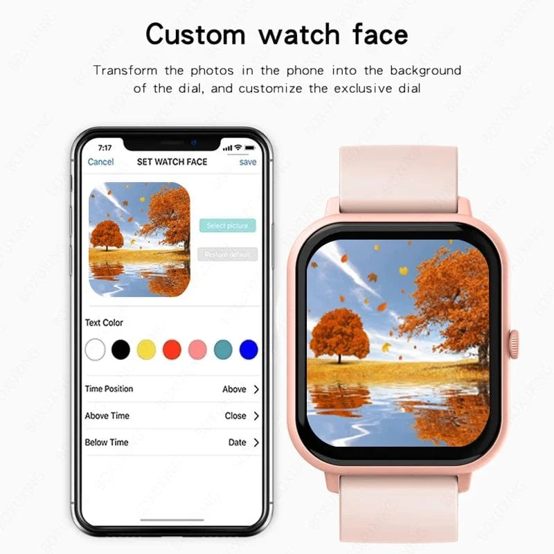 Xiaomi Call Smart Watch Damen Smartwatch mit individuellem Zifferblatt für Android IOS Wasserdichte Bluetooth-Musikuhren mit voller Touch-Uhr
