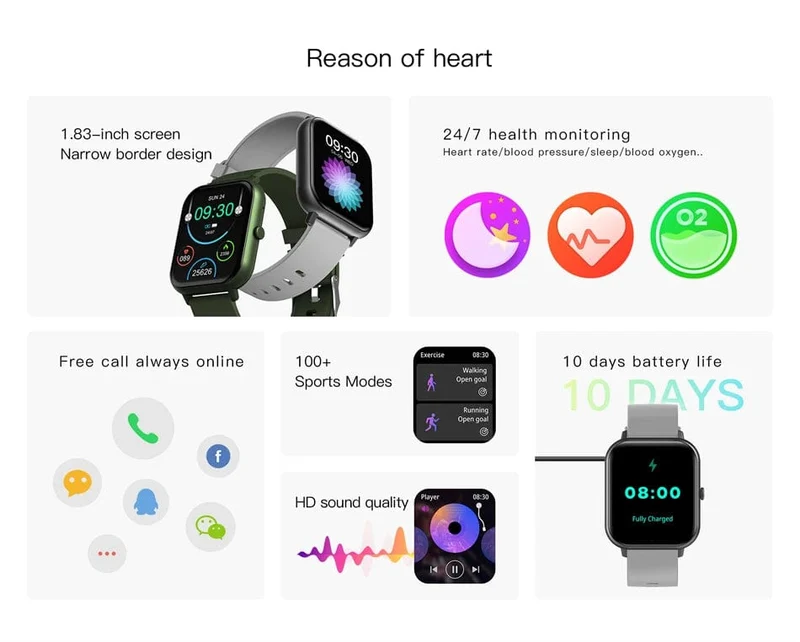 Xiaomi Call Smart Watch Damen Smartwatch mit individuellem Zifferblatt für Android IOS Wasserdichte Bluetooth-Musikuhren mit voller Touch-Uhr