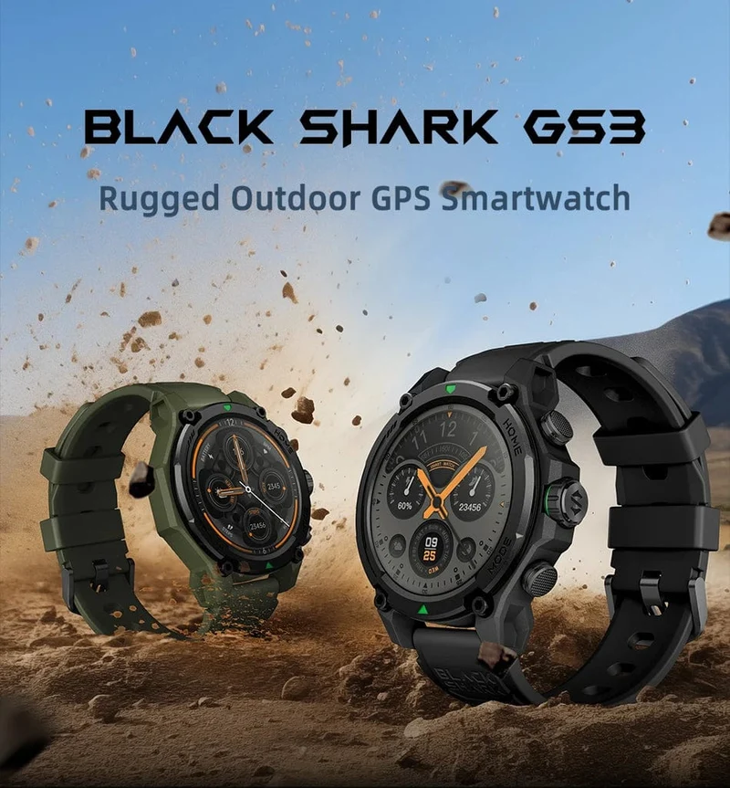 [Weltpremiere] Blackshark GS3 Smart Watch Globale Version 1.43"AMOLED-Display GPS-Satellitenpositionierung 21 Tage Akkulaufzeit 5ATM