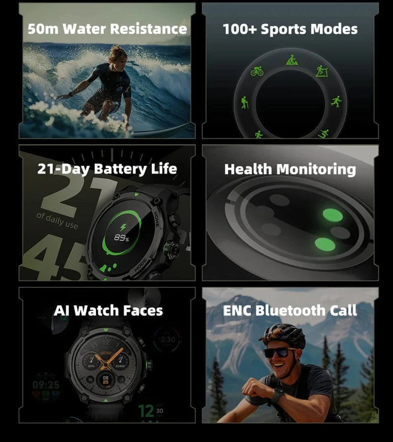 [Weltpremiere] Blackshark GS3 Smart Watch Globale Version 1.43"AMOLED-Display GPS-Satellitenpositionierung 21 Tage Akkulaufzeit 5ATM