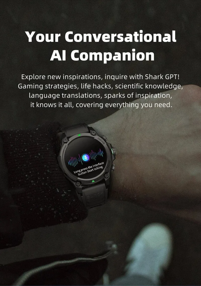 [Weltpremiere] Blackshark GS3 Smart Watch Globale Version 1.43"AMOLED-Display GPS-Satellitenpositionierung 21 Tage Akkulaufzeit 5ATM
