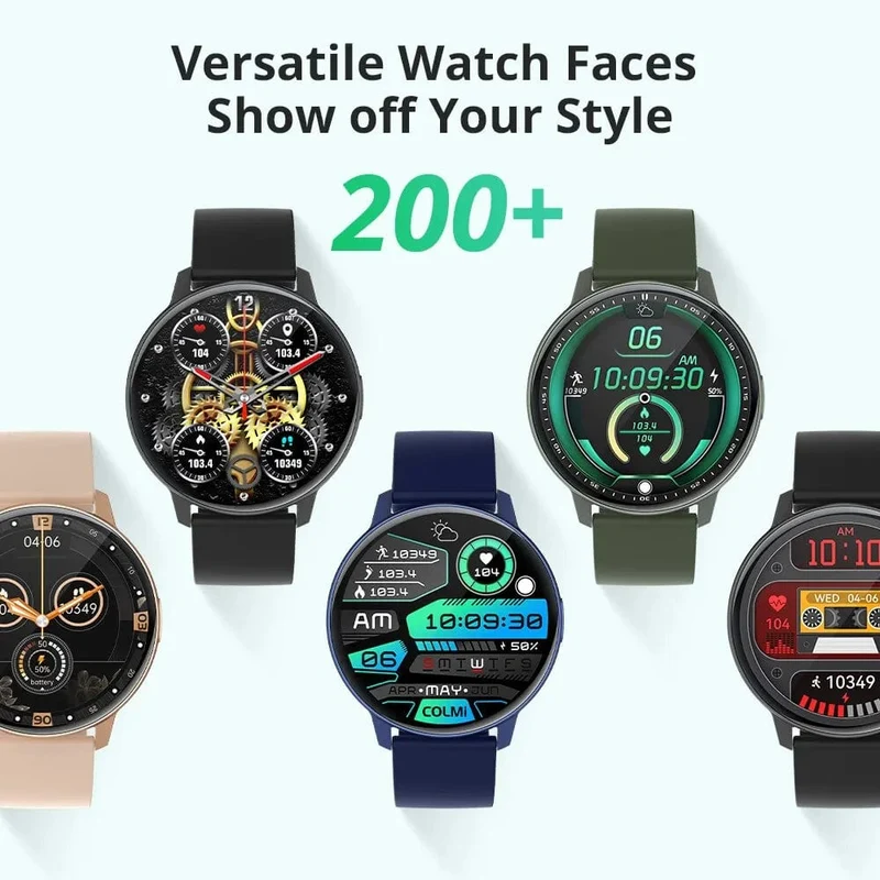 COLMI I31 Smartwatch, 1.43 Zoll AMOLED-Bildschirm, 100 Sportmodi, 7 Tage Akkulaufzeit, Always On Display, Smart Watch für Männer und Frauen