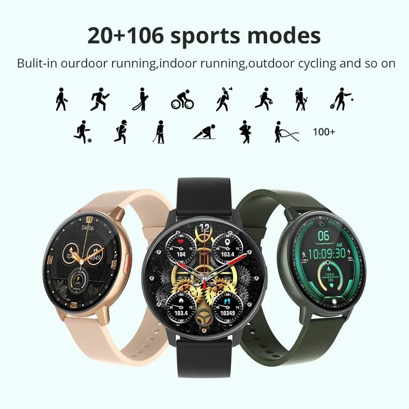 COLMI I31 Smartwatch, 1.43 Zoll AMOLED-Bildschirm, 100 Sportmodi, 7 Tage Akkulaufzeit, Always On Display, Smart Watch für Männer und Frauen