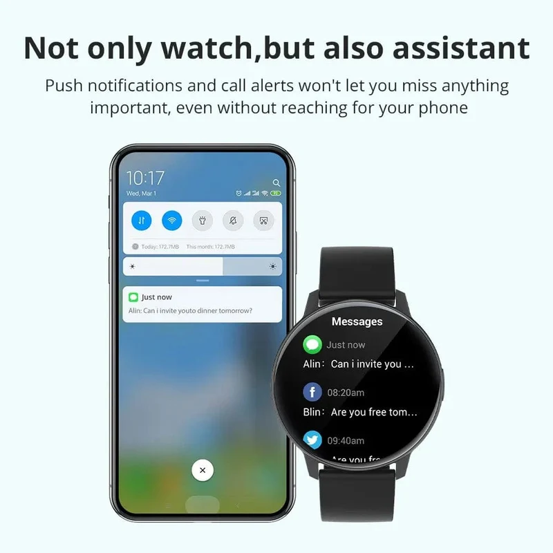 COLMI I31 Smartwatch, 1.43 Zoll AMOLED-Bildschirm, 100 Sportmodi, 7 Tage Akkulaufzeit, Always On Display, Smart Watch für Männer und Frauen