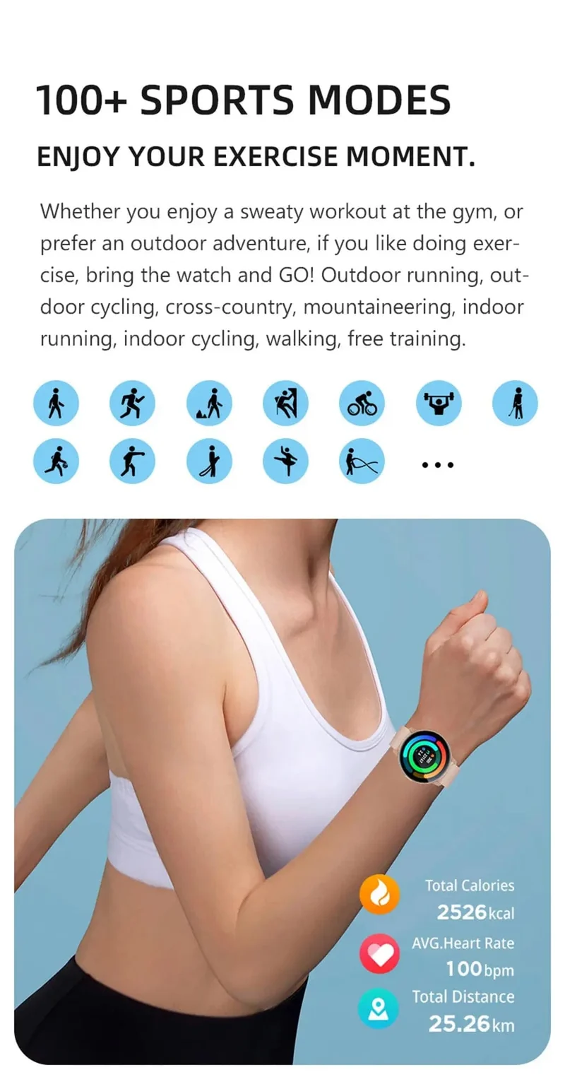 COLMI I31 Smartwatch, 1.43 Zoll AMOLED-Bildschirm, 100 Sportmodi, 7 Tage Akkulaufzeit, Always On Display, Smart Watch für Männer und Frauen