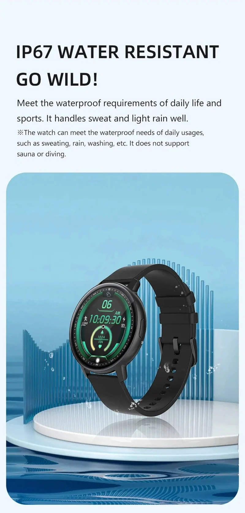 COLMI I31 Smartwatch, 1.43 Zoll AMOLED-Bildschirm, 100 Sportmodi, 7 Tage Akkulaufzeit, Always On Display, Smart Watch für Männer und Frauen