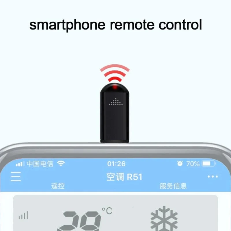 Smartphone-Fernbedienung IR-Blaster Typ C USB für lightin Universal Smart Infrarot App Control Adapter für TV-Klimaanlage
