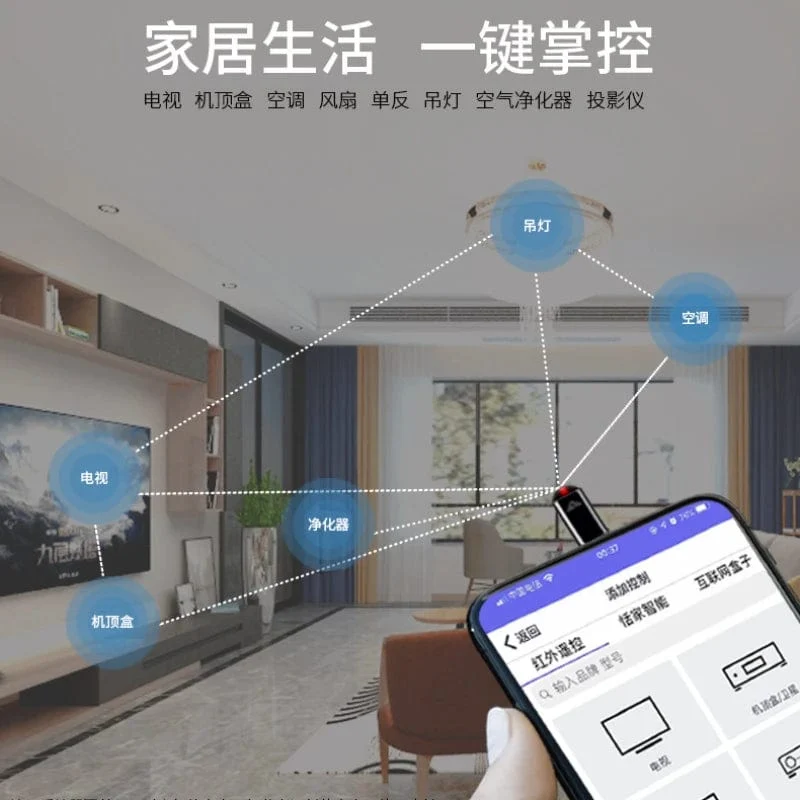 Smartphone-Fernbedienung IR-Blaster Typ C USB für lightin Universal Smart Infrarot App Control Adapter für TV-Klimaanlage