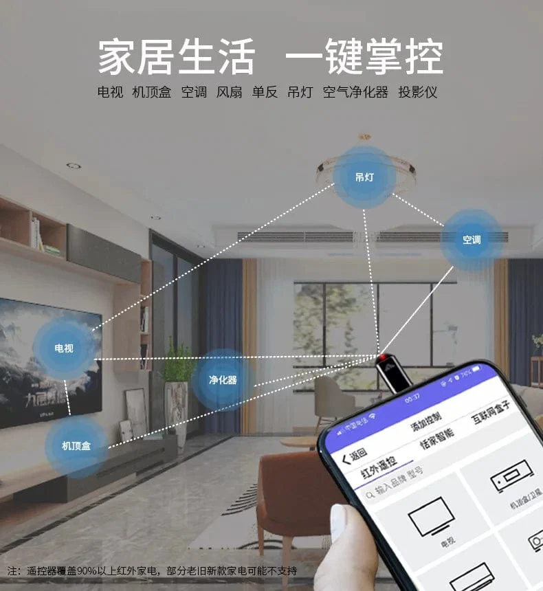 Smartphone-Fernbedienung IR-Blaster Typ C USB für lightin Universal Smart Infrarot App Control Adapter für TV-Klimaanlage