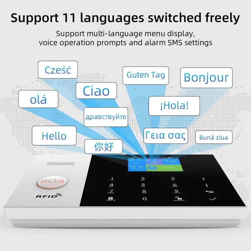 PGST Wohn Tuya Smart Gsm Wifi Alarm System für Home Drahtlose Sicherheit Alarm Haus Smart Leben App Steuerung arbeit mit ALexa