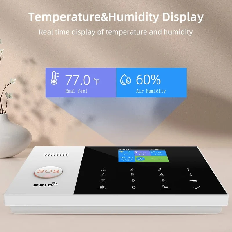 PGST Wohn Tuya Smart Gsm Wifi Alarm System für Home Drahtlose Sicherheit Alarm Haus Smart Leben App Steuerung arbeit mit ALexa