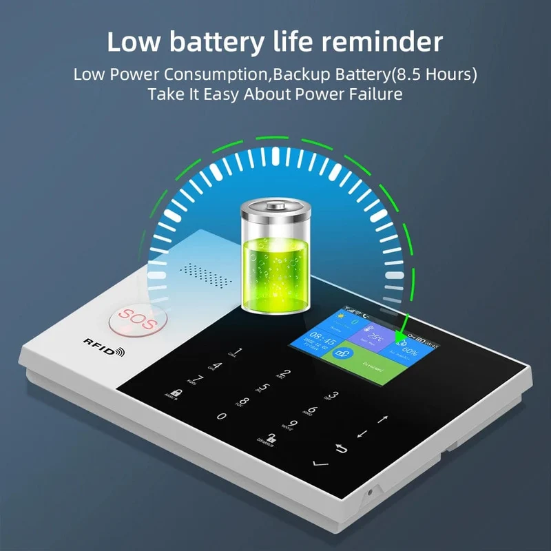 PGST Wohn Tuya Smart Gsm Wifi Alarm System für Home Drahtlose Sicherheit Alarm Haus Smart Leben App Steuerung arbeit mit ALexa