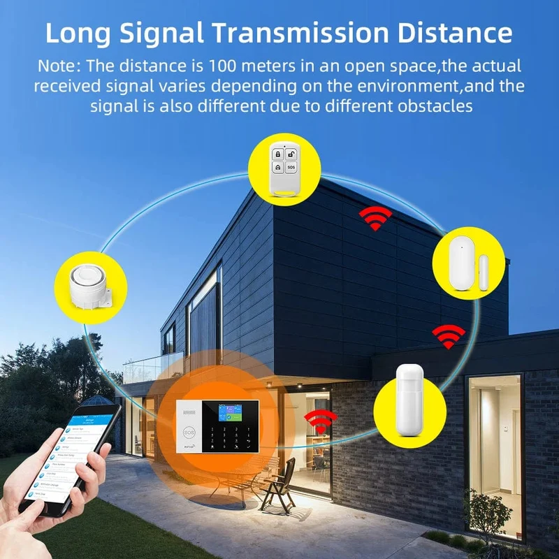PGST Wohn Tuya Smart Gsm Wifi Alarm System für Home Drahtlose Sicherheit Alarm Haus Smart Leben App Steuerung arbeit mit ALexa