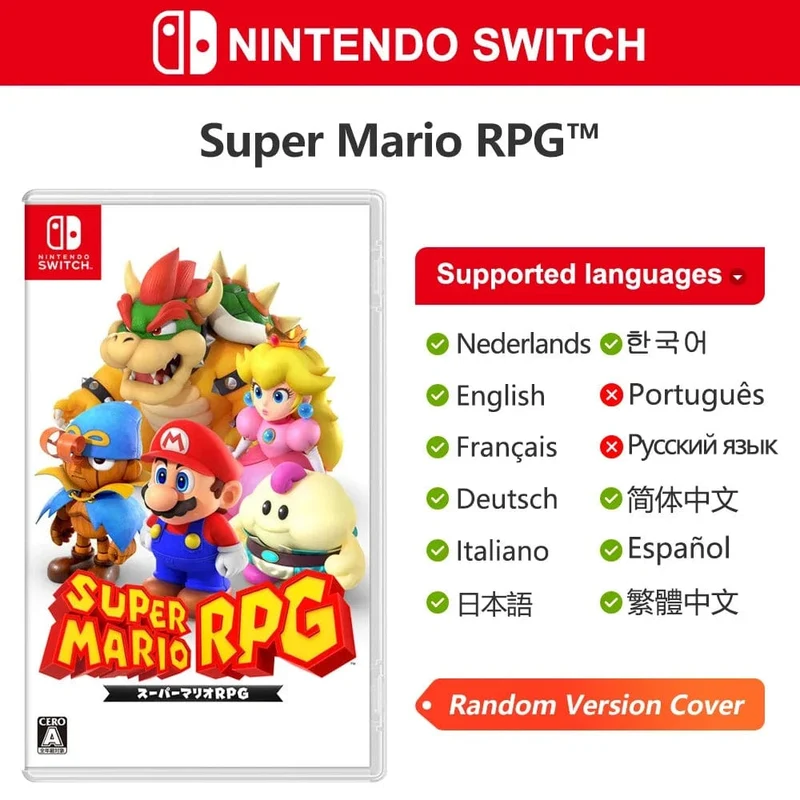 Super Mario RPG Nintendo Switch Spielangebote 100 % Original offizielle physische Spielkarte Abenteuer und RPG-Genre 1 Spieler für Switch