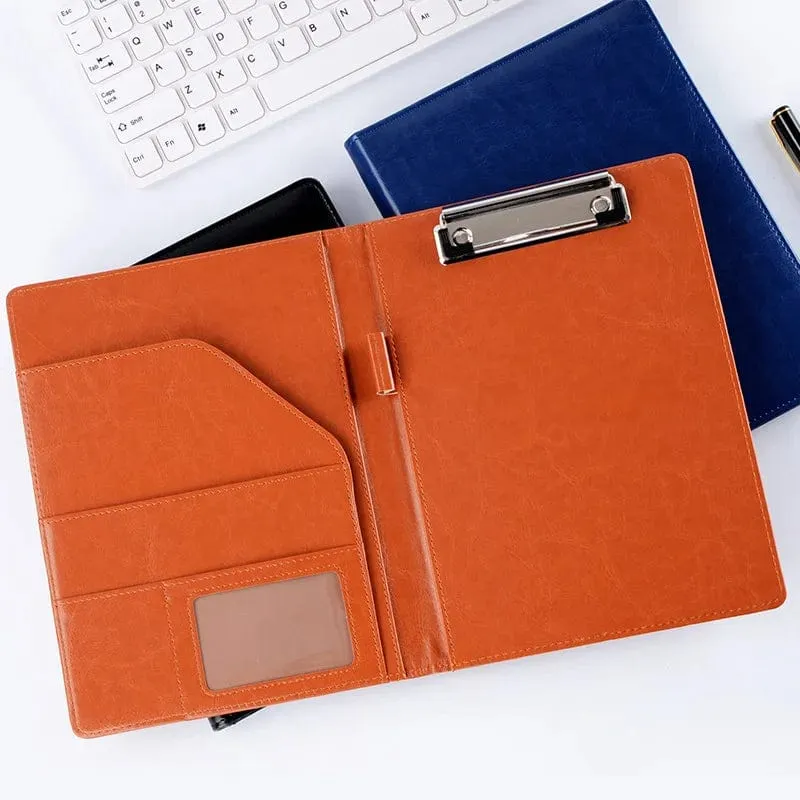 A5 / B5 Leder Padfolio Portfolio Datei Ordner Klemmbrett Dokument Halter Business Vertrag Papier Klemme Schreibblock für Büro