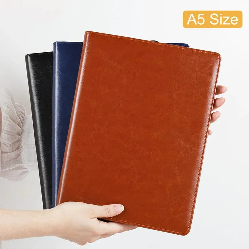 A5 / B5 Leder Padfolio Portfolio Datei Ordner Klemmbrett Dokument Halter Business Vertrag Papier Klemme Schreibblock für Büro