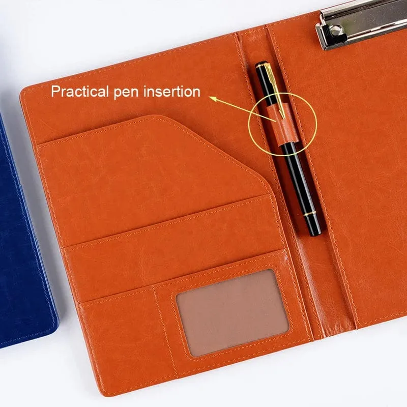 A5 / B5 Leder Padfolio Portfolio Datei Ordner Klemmbrett Dokument Halter Business Vertrag Papier Klemme Schreibblock für Büro