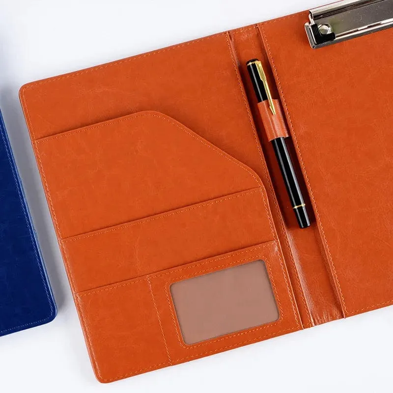 A5 / B5 Leder Padfolio Portfolio Datei Ordner Klemmbrett Dokument Halter Business Vertrag Papier Klemme Schreibblock für Büro
