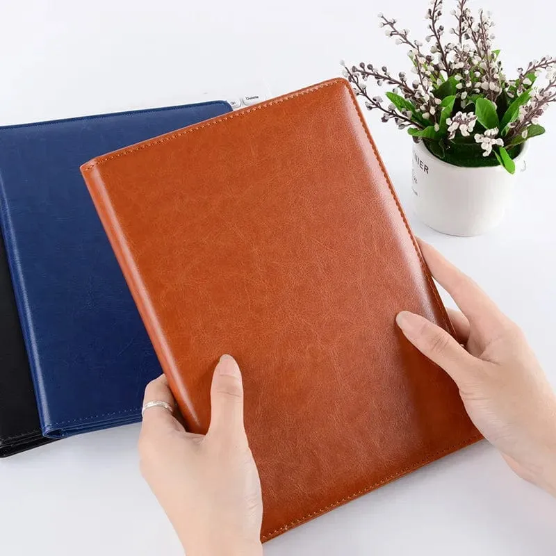 A5 / B5 Leder Padfolio Portfolio Datei Ordner Klemmbrett Dokument Halter Business Vertrag Papier Klemme Schreibblock für Büro