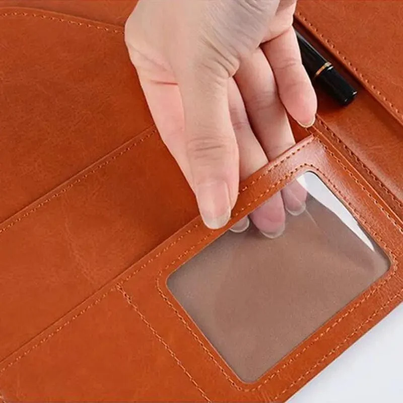 A5 / B5 Leder Padfolio Portfolio Datei Ordner Klemmbrett Dokument Halter Business Vertrag Papier Klemme Schreibblock für Büro