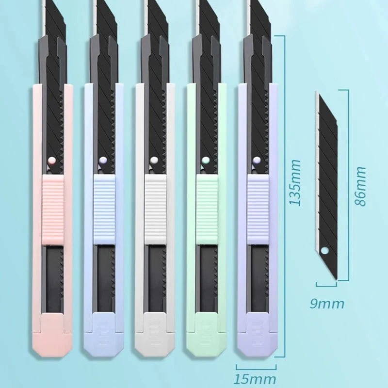 Tragbares Multifunktions-Universalmesser mit Klinge, Taschenmesser zum Basteln, Verpacken von Kartons, Papierumschlägen, Brieföffner, Kunstbedarf für Schüler