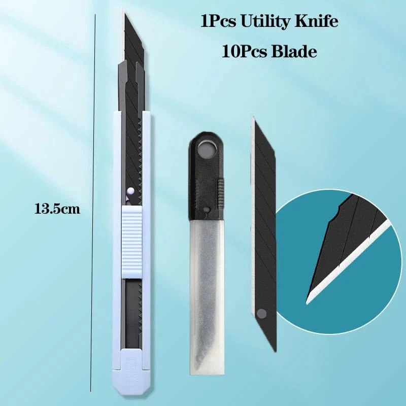 Tragbares Multifunktions-Universalmesser mit Klinge, Taschenmesser zum Basteln, Verpacken von Kartons, Papierumschlägen, Brieföffner, Kunstbedarf für Schüler