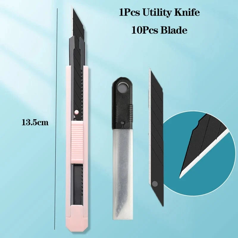 Tragbares Multifunktions-Universalmesser mit Klinge, Taschenmesser zum Basteln, Verpacken von Kartons, Papierumschlägen, Brieföffner, Kunstbedarf für Schüler