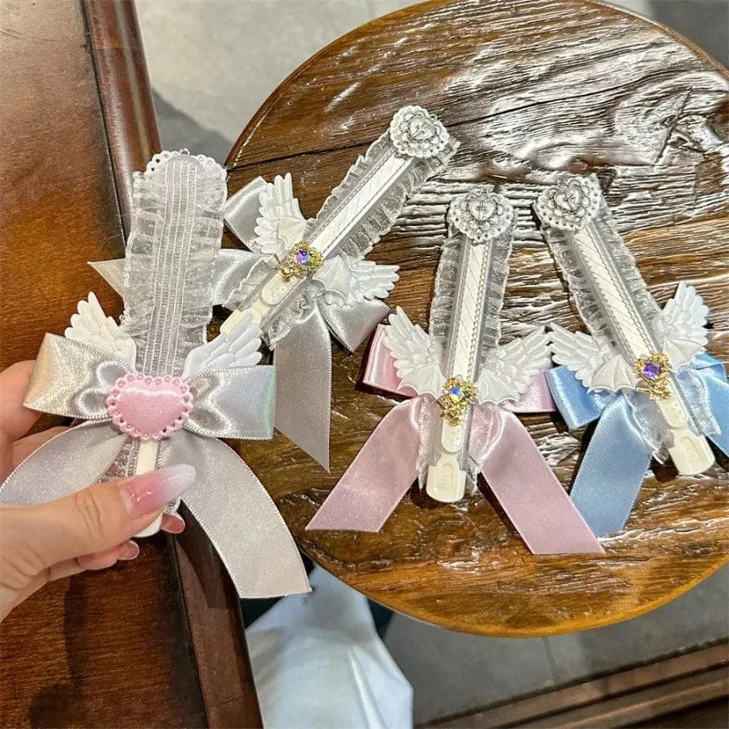 1 Stück Kreatives Spitzen-Briefpapier-Universalmesser Schicke süße Schleife Band Flügel Brieföffner Süße Kawaii Kartonschneider Studentenbedarf