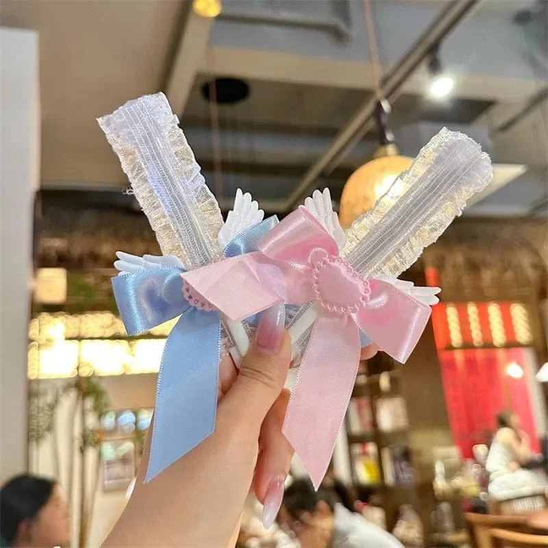 1 Stück Kreatives Spitzen-Briefpapier-Universalmesser Schicke süße Schleife Band Flügel Brieföffner Süße Kawaii Kartonschneider Studentenbedarf