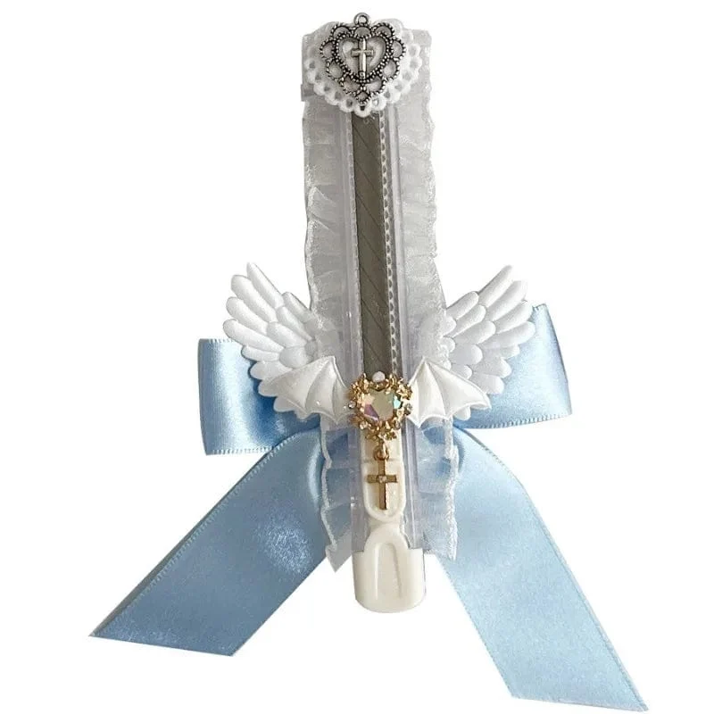 1 Stück Kreatives Spitzen-Briefpapier-Universalmesser Schicke süße Schleife Band Flügel Brieföffner Süße Kawaii Kartonschneider Studentenbedarf