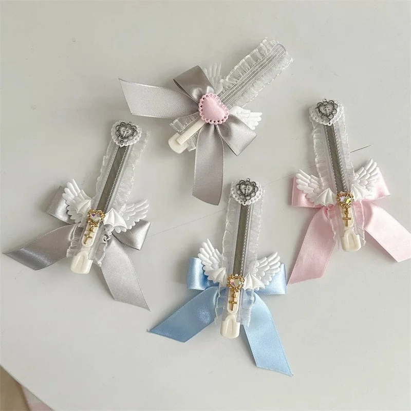 1 Stück Kreatives Spitzen-Briefpapier-Universalmesser Schicke süße Schleife Band Flügel Brieföffner Süße Kawaii Kartonschneider Studentenbedarf