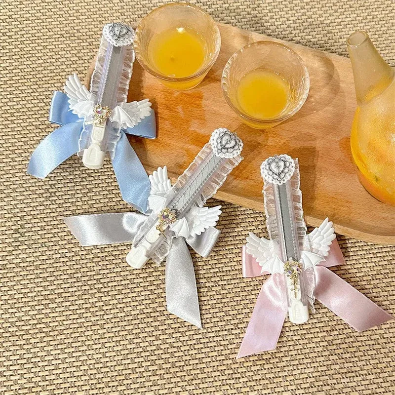 1 Stück Kreatives Spitzen-Briefpapier-Universalmesser Schicke süße Schleife Band Flügel Brieföffner Süße Kawaii Kartonschneider Studentenbedarf