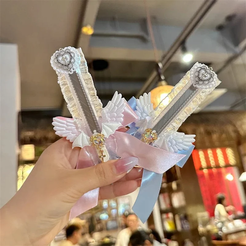 1 Stück Kreatives Spitzen-Briefpapier-Universalmesser Schicke süße Schleife Band Flügel Brieföffner Süße Kawaii Kartonschneider Studentenbedarf