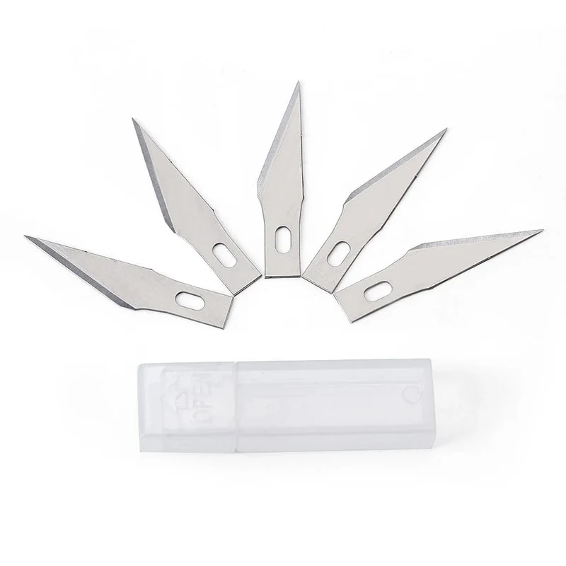 Mehrfarbiger Gravurschneider mit 6-teiliger Klinge, rutschfestem Messer, Metallskalpell, DIY-Skulptur, Schnitzerei, Basteln, Gebäckwerkzeuge, Zubehör