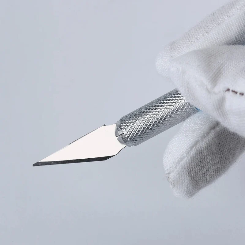 Mehrfarbiger Gravurschneider mit 6-teiliger Klinge, rutschfestem Messer, Metallskalpell, DIY-Skulptur, Schnitzerei, Basteln, Gebäckwerkzeuge, Zubehör