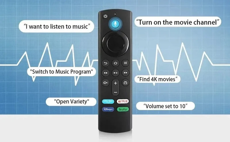 Ersatz-Bluetooth-Sprachfernbedienung für Fire TV Stick 4K Max 3. Generation Stick Lite Cube Smart TV-Controller, funktioniert mit Alexa